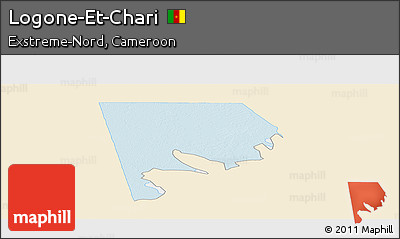 Classic Style Panoramic Map of Logone-Et-Chari, single color outside