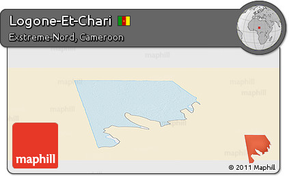 Classic Style Panoramic Map of Logone-Et-Chari, single color outside