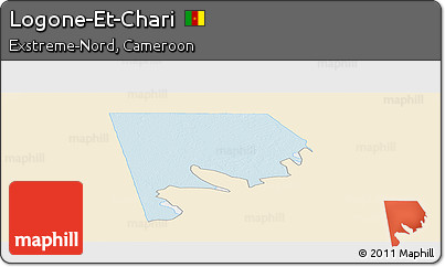 Classic Style Panoramic Map of Logone-Et-Chari, single color outside