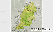 Satellite 3D Map of Mayo-Tsanaga, lighten, semi-desaturated