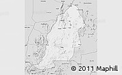 Silver Style 3D Map of Mayo-Tsanaga