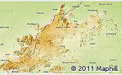 Physical Panoramic Map of Mayo-Tsanaga