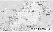Silver Style Panoramic Map of Mayo-Tsanaga