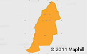 Political Simple Map of Mayo-Tsanaga, single color outside