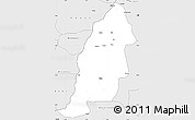 Silver Style Simple Map of Mayo-Tsanaga