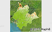 Physical 3D Map of Littoral, satellite outside