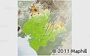 Physical 3D Map of Littoral, semi-desaturated