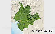 Satellite 3D Map of Littoral, shaded relief outside