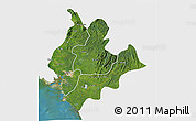 Satellite 3D Map of Littoral, single color outside