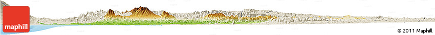 Physical Horizon Map of Littoral, shaded relief outside