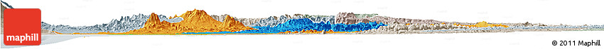 Political Horizon Map of Littoral, lighten, semi-desaturated