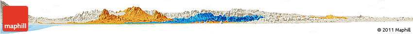 Political Horizon Map of Littoral, shaded relief outside