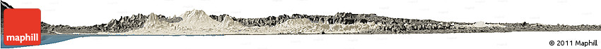 Shaded Relief Horizon Map of Littoral, darken