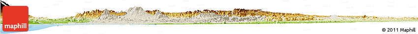 Shaded Relief Horizon Map of Littoral, physical outside