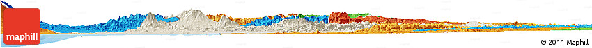 Shaded Relief Horizon Map of Littoral, political outside