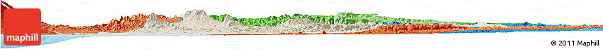 Shaded Relief Horizon Map of Littoral, political shades outside