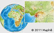 Physical Location Map of Littoral, within the entire country