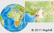 Physical Location Map of Littoral, highlighted country, within the entire country