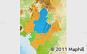 Political Map of Littoral, physical outside
