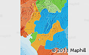 Political Map of Littoral, political shades outside