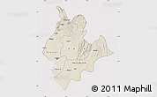 Shaded Relief Map of Littoral, cropped outside