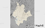 Shaded Relief Map of Littoral, darken, desaturated