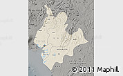 Shaded Relief Map of Littoral, darken, semi-desaturated