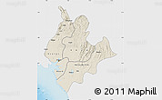Shaded Relief Map of Littoral, single color outside