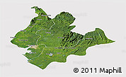 Satellite Panoramic Map of Littoral, cropped outside
