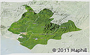 Satellite Panoramic Map of Littoral, lighten