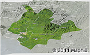 Satellite Panoramic Map of Littoral, lighten, semi-desaturated
