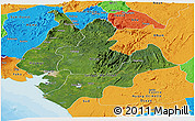 Satellite Panoramic Map of Littoral, political outside