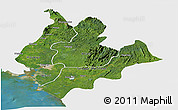 Satellite Panoramic Map of Littoral, single color outside