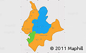 Political Simple Map of Littoral, cropped outside