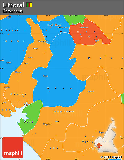 Political Simple Map of Littoral