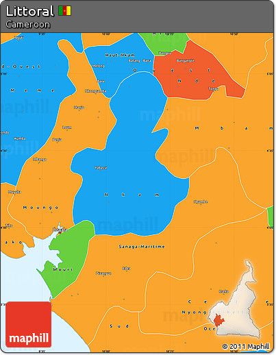 Political Simple Map of Littoral