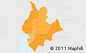 Political Shades Simple Map of Littoral, single color outside