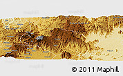 Physical Panoramic Map of Bui
