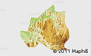 Physical 3D Map of Menchum, single color outside