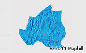 Political 3D Map of Menchum, cropped outside