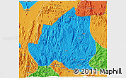 Political 3D Map of Menchum