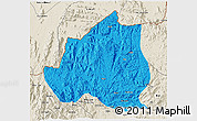 Political 3D Map of Menchum, shaded relief outside