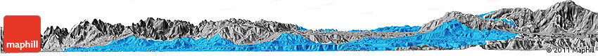 Political Horizon Map of Menchum, desaturated