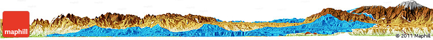 Political Horizon Map of Menchum, physical outside