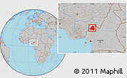Gray Location Map of Menchum