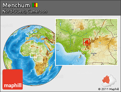Physical Location Map of Menchum