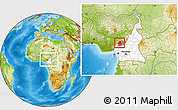 Physical Location Map of Menchum, highlighted country, highlighted parent region, within the entire country