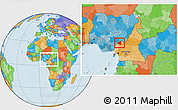Political Location Map of Menchum, within the entire country