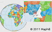 Political Location Map of Menchum, highlighted country, highlighted parent region, within the entire country