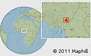 Savanna Style Location Map of Menchum, hill shading